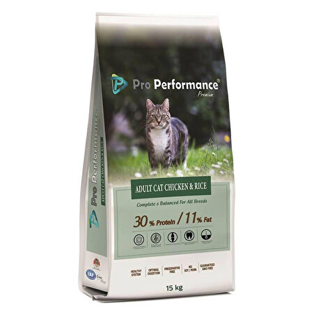 Pro Performance Tavuklu ve Pirinçli Yetişkin Kedi Maması 15 KG
