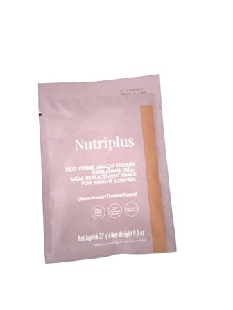 Nutriplus Çıkolata Aromalı Kilo Verme Amaçlı Enerjısı Kısıtlanmış Gıda Teklı Saşe (27 gr)