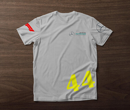 AMG44 Lewis Hamilton Formula 1 Spor Kadın Erkek Regular Basic Tişört