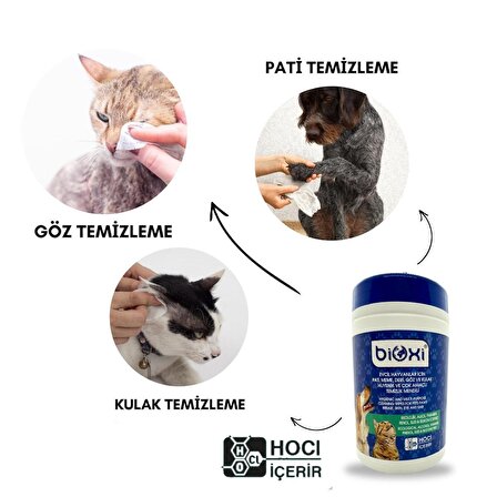 Bioxi® Evcil Hayvanlar İçin Hijyenik Ve Çok Amaçlı Temizleme Silindir Kova Mendil