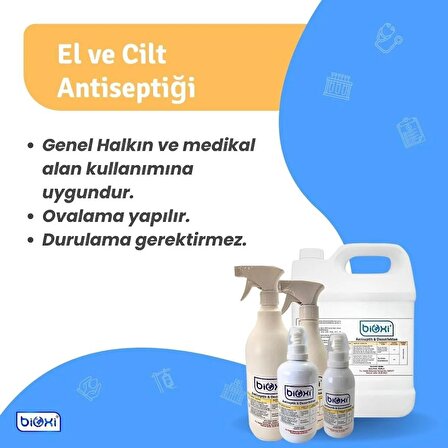 Bioxi® Antiseptik & Dezenfektan 1 LT (El-Cilt ve Yara Bakım) / Hipokloröz asit (HOCl) bazlı