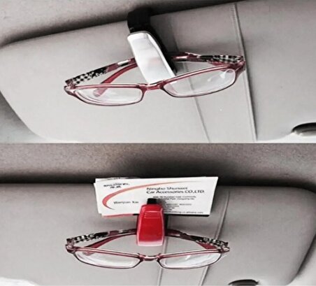 Oto Araç Içi Gözlük Tutucu Klips Güneş Gözlüğü Kartvizit Tutacağı Araba Gözlük Tutacağı Klips