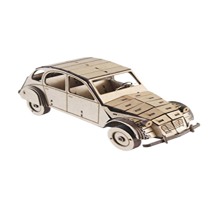 3d Ahşap Araba 2cv 1975 Maketi 119 Parça