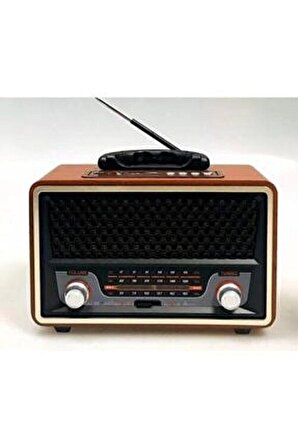 Rdl-4617 Bluetooth Hoparlör Ahşap Görünümlü Nostaljik Fm Radyo Sd/usb/aux