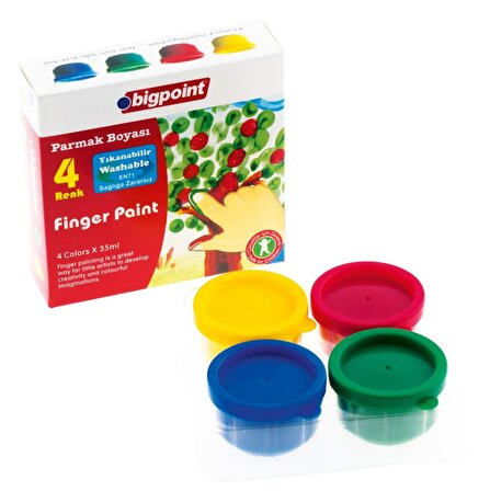 Bigpoint Finger Paint - Parmak Boyası 4 Renk x 35 ml