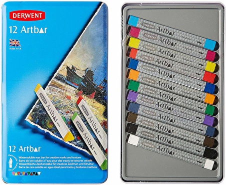 Derwent Artbar Pastel Boya 12'li Teneke Kutu