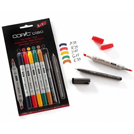 Copic Ciao Marker Kalemi 5+1 Set - Hues