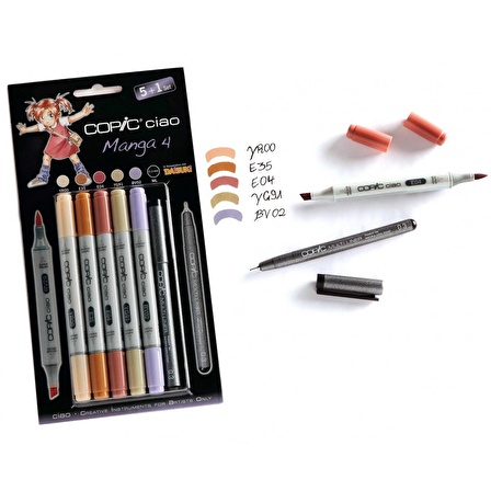 Copic Ciao Marker Kalemi 5+1 Set - Manga 4