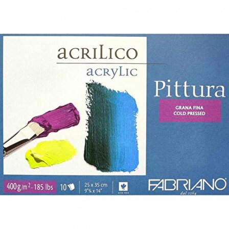 Fabriano Pittura Cold Pressed Pad 400gr Akrilik Blok 10 Sayfa 25x35cm