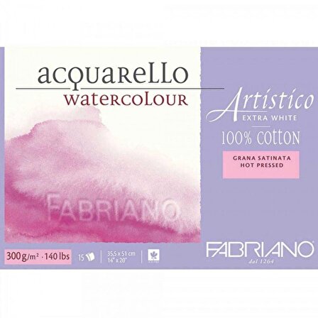 Fabriano Artistico Extra White Hot Pressed 300gr Sulu Boya Blok 15 Sayfa 35.5x51cm