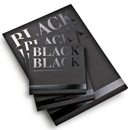 Fabriano Black Black 300gr Siyah Çok Amaçlı Resim Blok 20 Sayfa 20x20cm