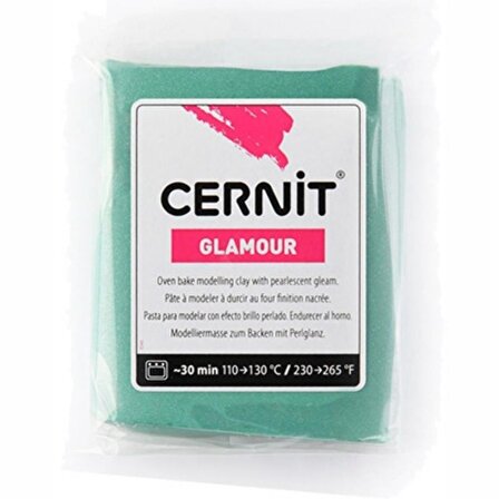 Cernit Glamour Polimer Kil 56gr Green 600