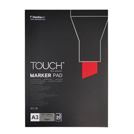 Shinhan Art Touch Pad Marker Defteri Blok A3 75gr 20yp