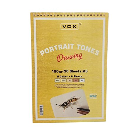 VOX Art Sketchbook Portrait Tones A5 180gr 30 Yaprak Renkli