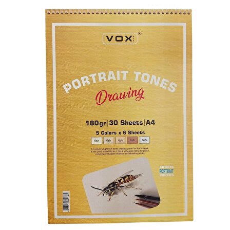 VOX Art Sketchbook Portrait Tones A4 180gr 30 Yaprak Renkli