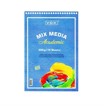 VOX Art Academic Mix Media Sketchbook A5 200gr 15 Yaprak