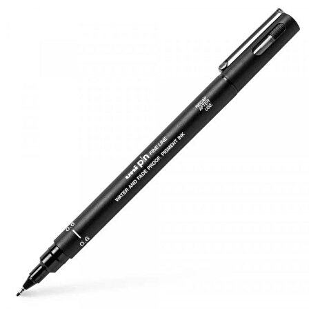 Uni Pin 0.6 Fine Line Akrilik Uçlu Teknik Çizim Kalemi Siyah