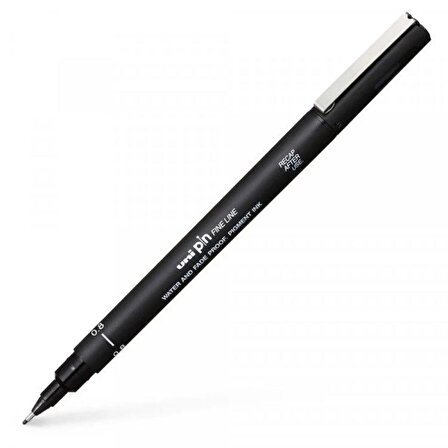 Uni Pin 0.9 Fine Line Akrilik Uçlu Teknik Çizim Kalemi Siyah