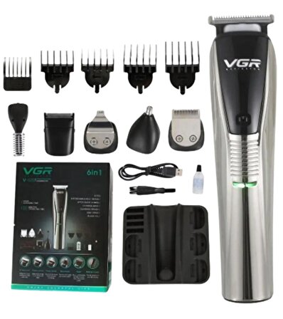VGR V029 profesyonel 6+1 saç tıraş makinesi burun saç düzeltici akülü saç düzeltici