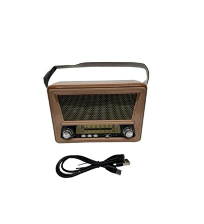 CM-860 Nostalji Müzik Kutusu, Bluetooth, Usb/Sd/Aux/Fm 3 Band Radyo TWS