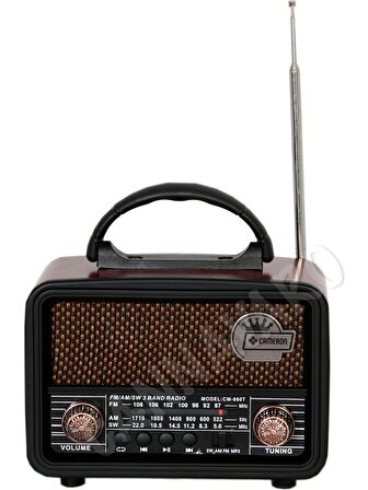 artworkanatolia CM-860T Bt Nostaljik Radyo, USB ve Tf Kart Oynatıcı, 3 Band Fm Radyo, Müzik Kutusu