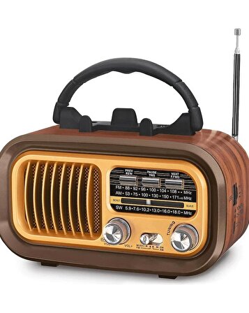 Radyo Nostalji Şarjlı Bt/usb/sd/fm Telefon Standlı Cameron CM-840T