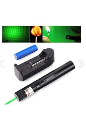 artworkanatolia Green Laser Pointer Şarjlı Güçlü Yeşil Lazer Metal Kasa