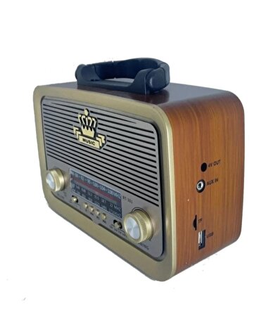 Rt-301 Nostaljik Görünümlü Bluetoothlu Mp3 Çalar Radyo Müzik Kutusu Kırmızı