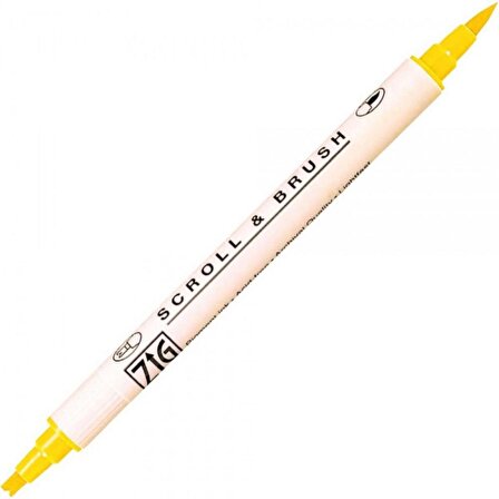Zig Scroll & Brush Pen Çift Çizgi Kaligrafi Kalemi Butter 502