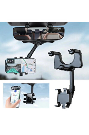 Araç Içi Kaliteli Dikiz Aynası Telefon Tutucu Pratik, Uzayıp Ayarlanabilir 360° Dönen Car Holder