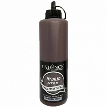 Cadence Yayınları Hybrid Acrylic for Multisurfaces Akrilik Boya 500ml Koyu Kahve 18