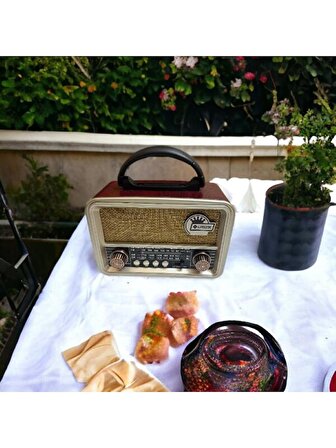 Cannavaro CM-860T Bt Nostaljik Radyo, USB ve Tf Kart Oynatıcı, 3 Band Fm Radyo, Müzik Kutusu