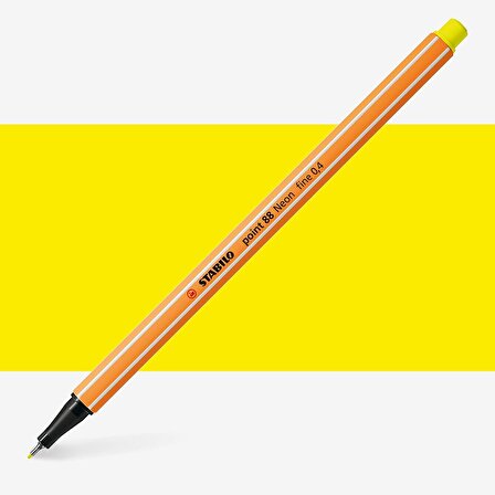 Stabilo Point 88 Fineliner Pen 0.4mm İnce Keçe Uçlu Kalem Floresan Sarı