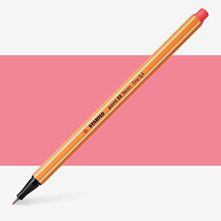 Stabilo Point 88 Fineliner Pen 0.4mm İnce Keçe Uçlu Kalem Floresan Kırmızı