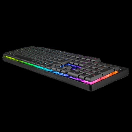 Rampage Km- 9858 Jazzy Siyah Rainbow Backlight Makro Tuşlu Gaming Klavye + 3600 Dpi Mouse Set