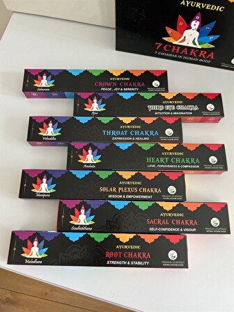 Ayurvedik 7 Çakra Tütsü Seti (7li Set)