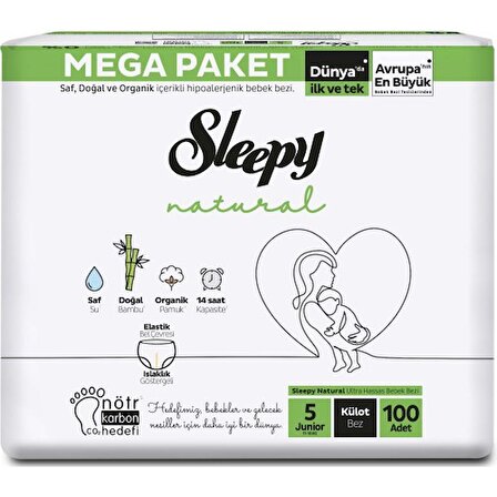 Sleepy Natural Külot Bez Mega Paket Junior 5 No 100 Lü X 2'li