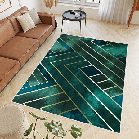 Dijital Baskı Yıkanabilir Kaymaz Taban Salon Halısı Ve Yolluk RVG0489