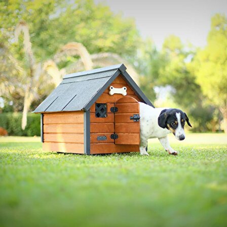 Mandu Isı Yalıtımlı Ahşap Köpek Kulübesi Small