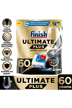 Finish Ultimate Plus 60x2 Kapsül Bulaşık Makinesi Deterjanı