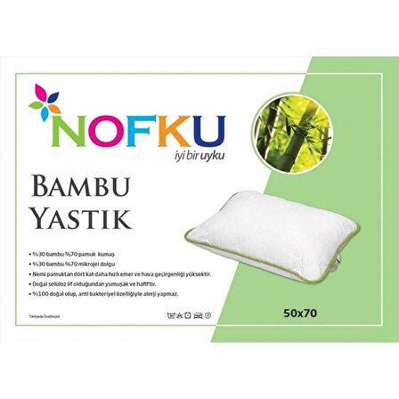 Nofku Bambu Yastık 50X70