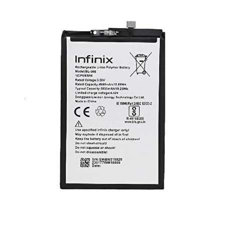  Infinix Hot 10 ile Uyumlu İthal Pil BL51BX