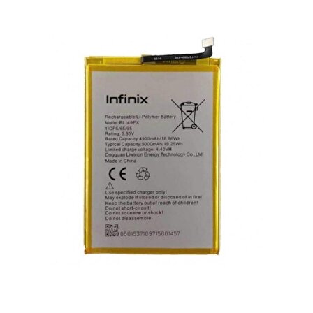  Infinix Note 10 Pro ile Uyumlu İthal Pil BL49JX