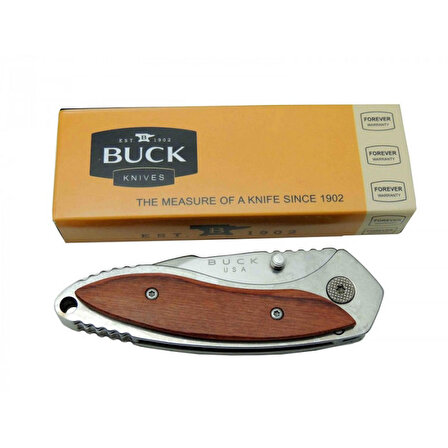 Buck Ahşap Saplı Komple Çelik Çakı 7-37 16,5 CM