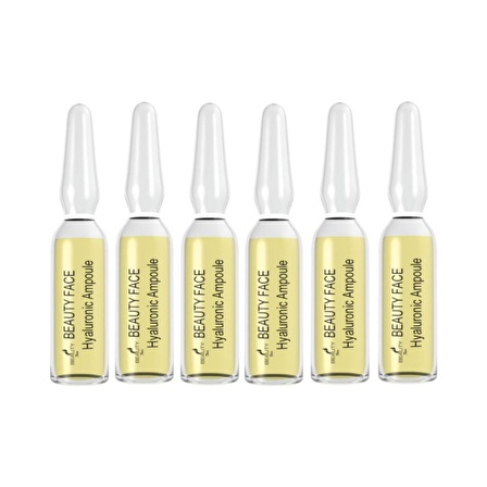 Beauty Collection Hyaluronic Ampoule Tüm Cilt Tipleri İçin Su Bazlı Yağsız Nemlendirici Yüz Bakım Ampulü 6 x 2 ml