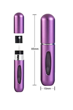 Doldurulabilir Parfüm Şişesi Renkli Taşınabilir Seyahat Çanta Içi Mini Cep Sprey Parfüm Şişesi 4 ml