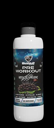 Pre Workout Wolf Mode On | 1 LİTRE-30 Servis  | Üzüm