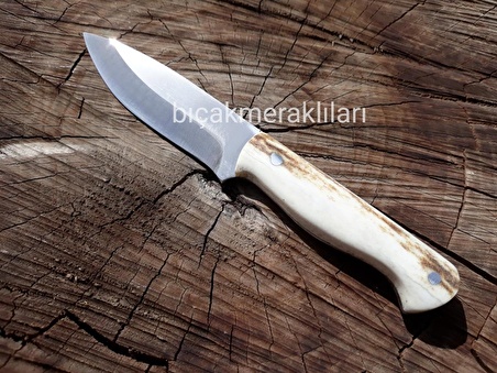 Küçük Geyik Boynuzu Bıçak 14.5 CM Toplam Uzunluk 2.5mm