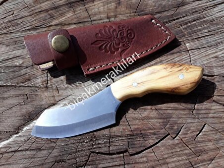 Zeytin Sap El İşçiliği Küçük Av Bıçağı 16cm