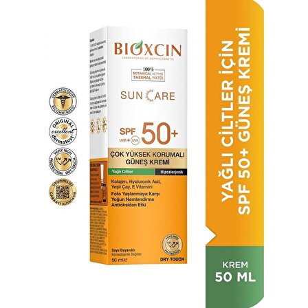 Bioxcin Sun Care Çok Yüksek Korumalı Yağlı Ciltler İçin Güneş Kremi Spf 50+ 50 ml